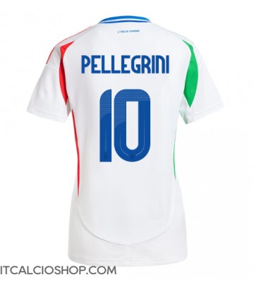 Italia Lorenzo Pellegrini #10 Seconda Maglia Femmina Europei 2024 Manica Corta